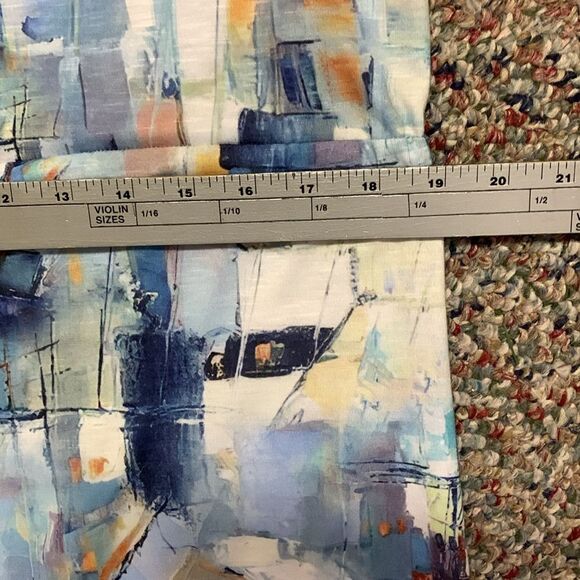 Coco Y Club Blue Artsy Abstract Print Sleeveless Scoop-Neck Coverup Dress Size S - Picture 9 of 10